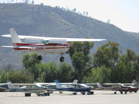 N714HH @ SZP - 1977 Cessna 150M, Continental O-200 100 Hp, landing Rwy 22 - by Doug Robertson