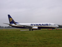 EI-DCR @ EGPH - EI-DCR Taxiing In to a wet EDI,on flight RYR1MB - by Mike stanners