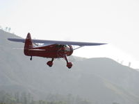 N57E @ SZP - 1937 Howard DGA-11 CUSTOM, P&W R-985-N Wasp Jr. 450 Hp, takeoff climb Rwy 22 - by Doug Robertson