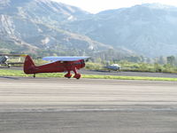 N57E @ SZP - 1937 Howard DGA-11 CUSTOM, P&W R-985-N Wasp Jr. 450 Hp, landing roll Rwy 22 - by Doug Robertson
