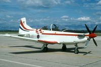 070 @ LDZD - The PC-9's of the Croatian Pilots School wear these nice bright colours representing the national flag. - by Joop de Groot