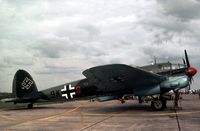N72615 @ HRL - Ex Spanish AF CASA 2.111 as Heinkel He.111H coded 9K+GS of Confederate Air Force as displayed at their 1978 Airshow at Harlingen. Code and colour scheme is different to that in Zane Adams' earlier photo in 1978. - by Peter Nicholson