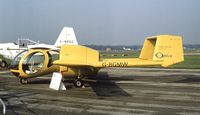 G-BGMW @ EGLF - Edgley EA7 Optica at Farnborough International 1982 - by Ingo Warnecke