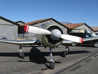 N313YK @ SZP - 1964 Nanchang China CJ-6A, alodine finish, Vedeneev (Ivchenko) M-14P 9 cylinder radial 360 Hp upgrade, note larger blade prop to absorb added horsepower over 285 Hp original - by Doug Robertson