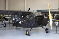 N57WT @ 42VA - A restored and airworthy Stinson L-5E Sentinel N57WT on display at the Military Aviation Museum at Virginia Beach Airport. - by Dean Heald