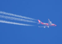 VH-OEJ - (Wunala Dreaming) of Qantas flys over Denver, Colorado from LA to New York - by Bluedharma
