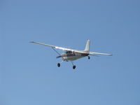 N919EH @ SZP - 1959 Cessna 182C SKYLANE taildragger conversion-rarely seen, Continental O-470-S 230 Hp, departure climb Rwy 22 - by Doug Robertson