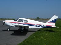 G-AZFC @ EGBT - Cherokee 140 seen at Turweston - by Simon Palmer