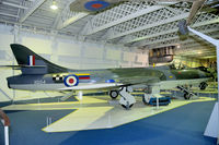 XG154 @ HENDON - The Hunter in the RAF Museum has the colour bars of both 8 and 43 Sq as flown from Khormaksar in the late sixties. - by Joop de Groot