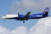 G-CFLU @ EGCC - Eastern Airways, SAAB 2000 - by Chris Hall