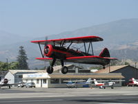 N59031 @ SZP - 1941 Boeing Stearman A75N1, Continental W670 220 Hp, another takeoff climb Rwy 22 - by Doug Robertson
