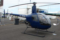 G-JERS @ EGTB - Robinson R22 exhibited at 2009 AeroExpo at Wycombe Air Park - by Terry Fletcher