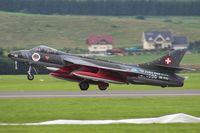 HB-RVU @ LOXZ - AIRPOWER 09 Air Vampires Hawker Hunter Mk.58 with sticker 1958-2008 Hawker Hunter 50 years in Switzerland.  - by Delta Kilo