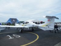 OE-VSS @ EGTB - Diamond DA42NG prototype - by Simon Palmer