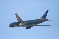 N787UA @ KLAX - United Airlines  Boeing 777-222, N787UA departs KLAX RWY 25R - by Mark Kalfas