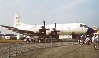 160761 @ EGLF - Lockheed P-3C Orion of the US Navy at Farnborough International 1982 - by Ingo Warnecke