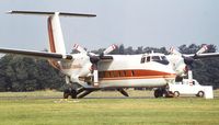 C-GCTC @ EGLF - De Havilland Canada DHC-5D Buffalo at Farnborough International 1982 - by Ingo Warnecke