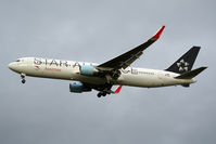OE-LAY @ LOWW - Approaching on rwy 34 - by Bigengine