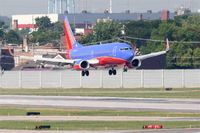N359SW @ KMDW - Southwest 737-3H4, N359SW over the numbers 4R KMDW - by Mark Kalfas