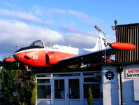 XM425 @ NONE - Jet Provost T3A displayed on top of a garage in Longton, Stoke-on-Trent - by Chris Hall