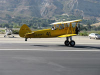 N69765 @ SZP - 1941 Boeing Stearman A74N1 (PT-17 KAYDET) as Navy  N2S-1, Continental W-670 220 Hp, landing roll Rwy 22 - by Doug Robertson