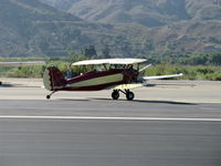 N823K @ SZP - 1993 Ball GREAT LAKES 2T-1AK as NX823K, Kinner R 56, 160 Hp modified for fuel injection, landing roll Rwy 22 & taxi off. - by Doug Robertson