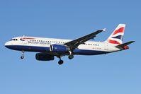 G-EUUR @ EGNT - Airbus A320-232. On approach to Rwy 25 at Newcastle Airport. - by Malcolm Clarke