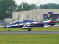 MM54482 @ EGVA - Aermacchi MB339A/PAN MM54482/3 Italian Air Froce Frecce Tricolori - by Alex Smit
