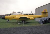 WS838 @ EGBE - Gloster Meteor NF14. First flew April 9 1954, and after serving in several RAF Sqns, was transferred to A&AEE, Boscombe Down for photo coverage of Folland/Martin Baker ejection seat trials and air-to-air photo duties. Seen painted in high visibilty yellow - by Malcolm Clarke