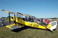 LN-BDM @ ENRY - Tiger Moth at Rygge air force base, Norway. - by Henk van Capelle