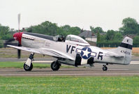 N51RR @ EGTC - North American P-51D Mustang. At Cranfield's celebration of the 50th anniversary of the College of Aeronautics in 1996. - by Malcolm Clarke