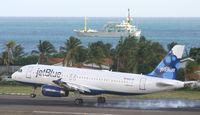 N563JB @ TNCM - Jet blue landing at tncm - by SHEEP GANG