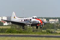 D-INKA @ EDDR - De Havilland DH 104 about to touchdown - by Friedrich Becker