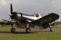 G-BXUL @ EGSU - Goodyear FG-1D Corsair at the Imperial War Museum, Duxford. Became G-FGID on 1991-11-01 - by Malcolm Clarke