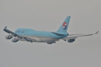HL7493 @ KLAX - Korean Airlines Boeing 747-4B5, 25R departure KLAX. - by Mark Kalfas