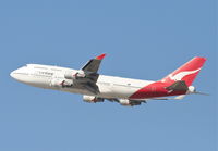 VH-OEB @ KLAX - Qantas Boeing 747-48E, 25R departure KLAX. - by Mark Kalfas