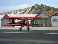 N59031 @ SZP - 1941 Boeing Stearman A75N1, Continental W670 220 Hp, landing roll Rwy 22 - by Doug Robertson