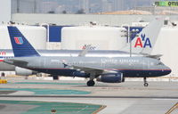N830UA @ KLAX - United Airlines Airbus A319-131, N830UA, UAL858 arriving from KSFO on taxiway Charlie KLAX. - by Mark Kalfas