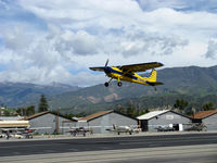 N619VM @ SZP - 1981 Cessna A185F SKYWAGON, Continental IO-520-D 300 Hp, quick takeoff climb Rwy 22 - by Doug Robertson