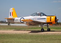 VH-CZE @ YMEL - CAC25 Winjeel touching down. Taken at Melton, Victoria, airfield, at the airshow commemorating the 100th anniversary of the first controlled powered flight in Australia on 18 March 1910 by Harry Houdini - by red750