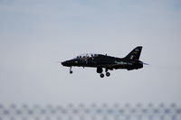 XX220 @ EGFH - Over the fence. Hawk of 208(Reserve) Squadron RAF makes a practice approach to Runway 22 - by Roger Winser