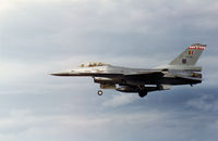 FA-89 @ EGQS - F-16A Falcon of 23 Squadron Belgian Air Force on final approach to RAF Lossiemouth in the Summer of 1992. - by Peter Nicholson