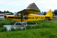 N7077D @ LHD - 1957 Piper PA-18-150, c/n: 18-5562 on Lake Hood - by Terry Fletcher
