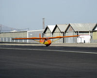 N6230L @ SZP - 1964 Schweizer SGU-2-22E Glider, touchdown Rwy 22 exactly on centerline, wing spoilers up - by Doug Robertson