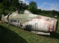 UNKNOWN - Belgium Air Force F-84F stored inside Savigny-les-Beaune Museum... - by Shunn311
