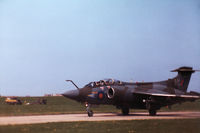 XX894 @ EGQS - Buccaneer S.2B of 208 Squadron taxying to the active runway at RAF Lossiemouth in the Summer of 1984. - by Peter Nicholson