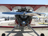 N32135 @ CMA - 1941 Waco UPF-7, Continental W670 220 Hp, chromed engine & prop - by Doug Robertson