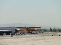 N2AN @ CCB - Lift off eastbound from runway 6 - by Helicopterfriend