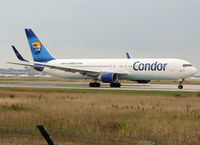 D-ABUZ @ EDDF - Taking off rwy 18 - by Shunn311