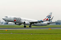 OK-TVB @ LOWL - Travel Service (Fly to Prague special colours) Boeing B737-8CX take-off in LOWL/LNZ - by Janos Palvoelgyi